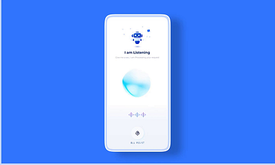 BLU Assist - AI Chat Bot ai animation application artificial intelligence chatbot design futuristic minimal design modern motion graphics screen ui ui designer