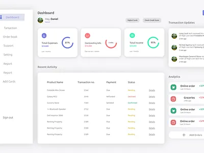 Dashboard Design ui