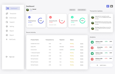 Dashboard Design ui