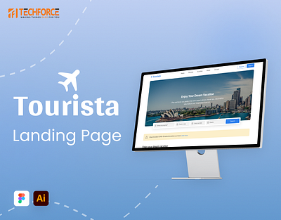 Tourista - Landing Page art branding design graphic design illustration logo ui ux vector webdesign