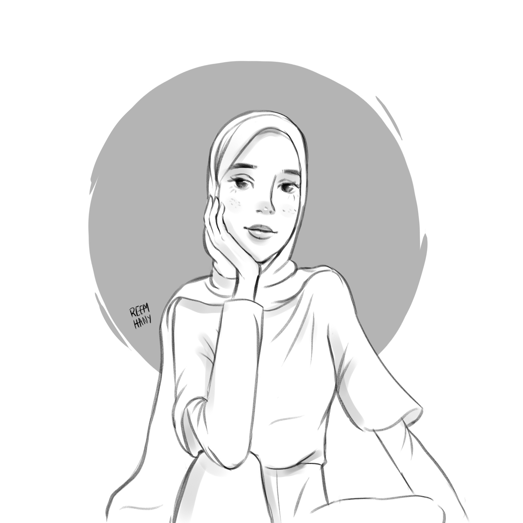 Hello! character concept design drawing face female graphic design illustration illustrator portrait sketch vector woman