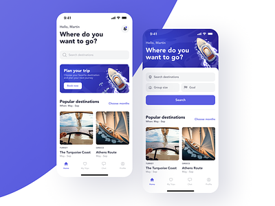 Yacht trips app | Main screen landing page mobile mobile app travel trips app yacht yacht app yacht travel yacht trips app yachtlanding page