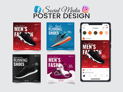 social media post design template creative design facebook post fashion shoes graphic design instragram post mens fashion modern design poster design product promotion runnning shoes sale post shoes post social media social media post social media poster