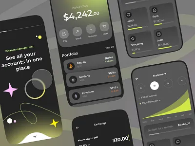 Crypto wallet - Mobile app app app design blockchain crypto crypto currency crypto wallet mobile app mobile app design mobile design mobile ui wallet