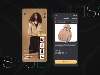 Shone. Single item purchase animation app buy cart darktheme design feature interface item mobile motion order promotion purchase social success ui ux video web