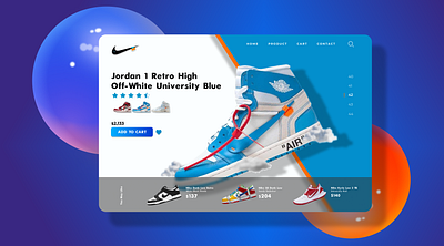 Nike Shoes e-Commerce UI Design air jordan app branding design e commerce graphic design illustration logo nike shoes shop ui ui ux vector web web design