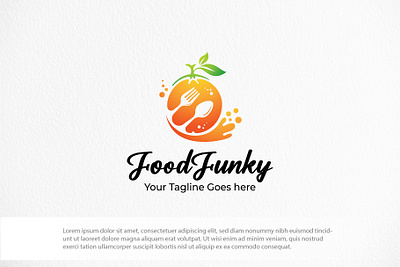Stylish (Food Logo) logo template. affordable logo design market orange juice