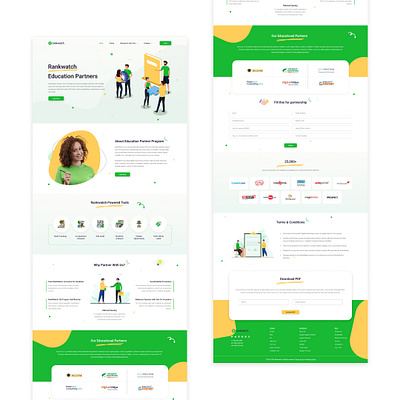 Education Partner Website app branding colorcombination design illustration landingpage logo mobile typography ui ux websitedesign