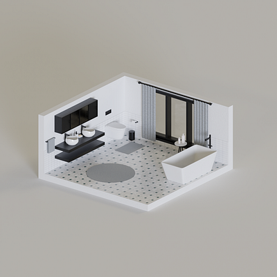 Bathroom Modelling 3d design graphic design modelling