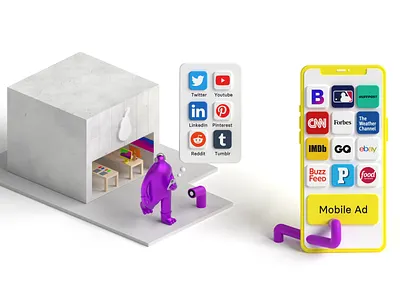 3D Brand Illustrations for Cluep.com 3d 3d art 3d design 3danimation 3dart animation b2b b3d blender blender3d branding c4d cinema4d design illustration loop render saas