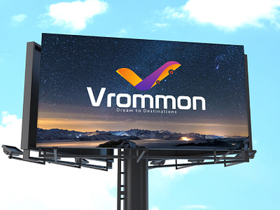 Concept : Vrommon - Logo Design. A tourism company logo. (Unused app logo branding company creative logo design genuine logo icon logo illustration logo modern logo ui