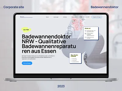 Badewannendoktor | Corporate site bath bathroom corporate corporate site landing ui uxui web webdesign website
