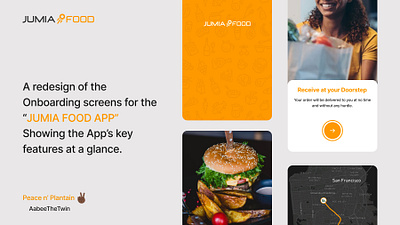 JUMIA FOOD ONBOARDING PAGE REDESIGN app design app screens design food app food app design jumia onboarding screen ui ui design website design