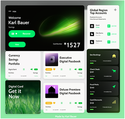 Fintech App Dashboard Components design thinking ui ui ux design ux