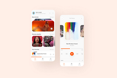 Music player interface for a mobile app app app design design figma product design ui