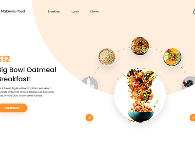 C advertising banner design branding concept design eccomerce food ordering online food ui website design