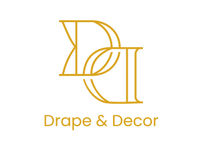 Drape & Decore I Logo Design branding business logo clothing decoration decoration logo design drape logo furniture logo graphic design logo luxuray logo minimal logo vector