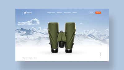Creation of web design of the binoculars 3d animation binocular branding design graphic design logo motion graphics package photo productdesign ui ux video webdesign