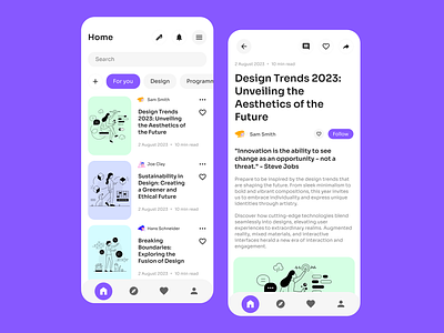 Blogging app 091 91 article blog blog app blogging app branding challenge curated for you daily ui 091 dailyui dailyui091 design e commerce medium news news webpage picked for you ui uiux