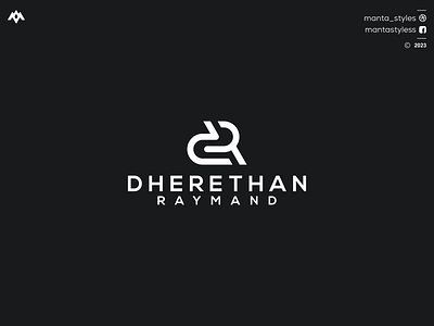 DHERETHAN RAYMAND branding design dr letter logo dr logo icon letter logo minimal rd letter logo rd logo vector