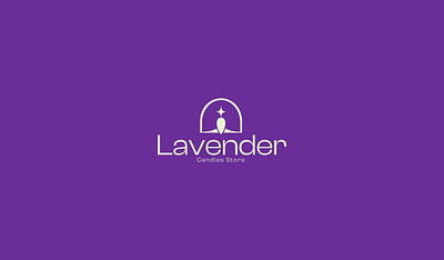 Lavender | candles store logo design brand branding brands candle candle store lavenfer logo logo design logo designer mark mark designer modern purple smart store