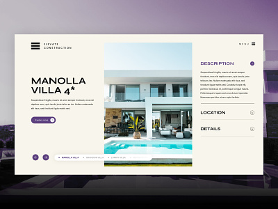 Web Design Concept - Construction of Luxury Villas design modern webdesign website