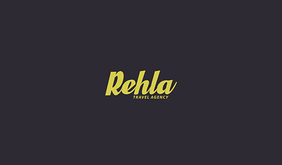 Rehla | Travel agency logo design agency bold brand design brand identity branding design egypt english logo logo designer mark mark designer script travel travel agency typoface typography typography logo yellow