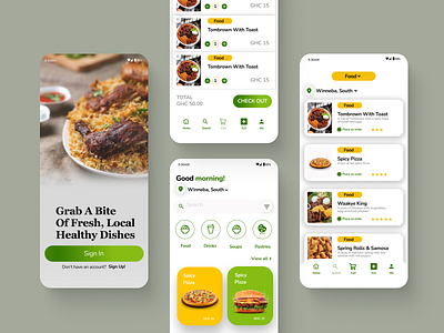 Food Ui app design graphic design illustration ui