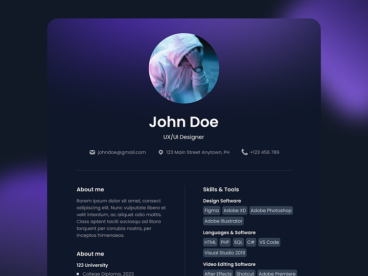 UX/UI Designer Resume Template in Figma by SaulDesign on Dribbble