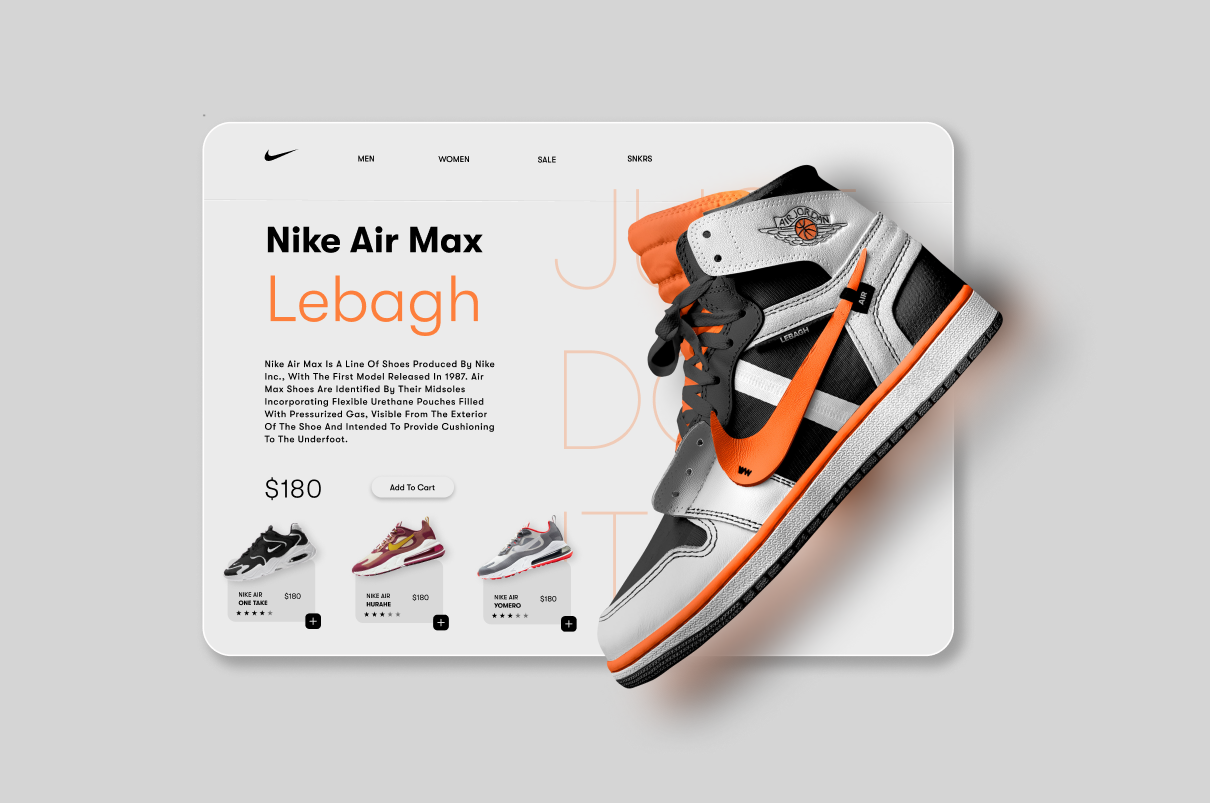 Nike Website UI by Niharika Khanna on Dribbble