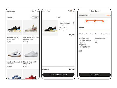 Online Shoe Store - Mobile Website basketball shoes case study ecommerce figma mobile web online shopping online store responsive running shoes shoe websitre shoes shoes store shoes ui sneakers sneakers store ui uiux design ux web design website