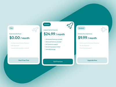 Pricing Card b2b card landing page membership modern payment plans premium price pricing pricing page pro product purchase saas subscription table trial ui web design