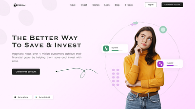 PiggyVest Landing page Ui