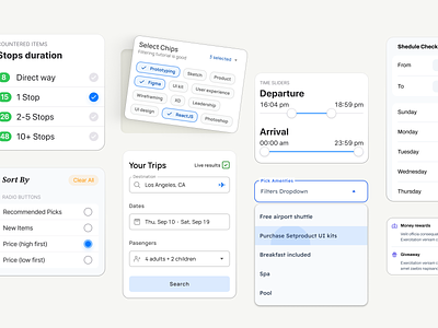 Crafty Filter UI Design: Balancing Prioritization & Consistency app check checkbox chip chips design dropdown filter filtering filters input mobile options radio button select slider templates ui ui kit web