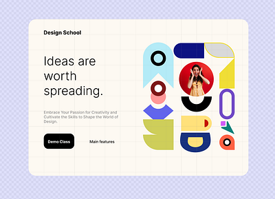 UI for design school website design designschool figma ui uiux website