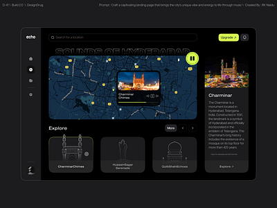 Sounds of Hyderabad - Concept city design hyderabad landing page music sounds ui ui design ux web app
