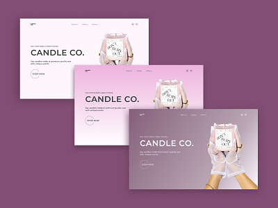 Concept Candle Co. branding candle candles concept design figma itilogia ui ux