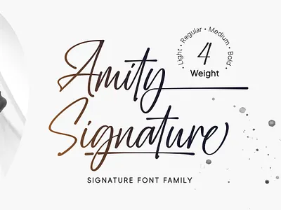 Amity Signature Font Family branding calligraphy design fonts handlettering illustration logo typeface typography ui