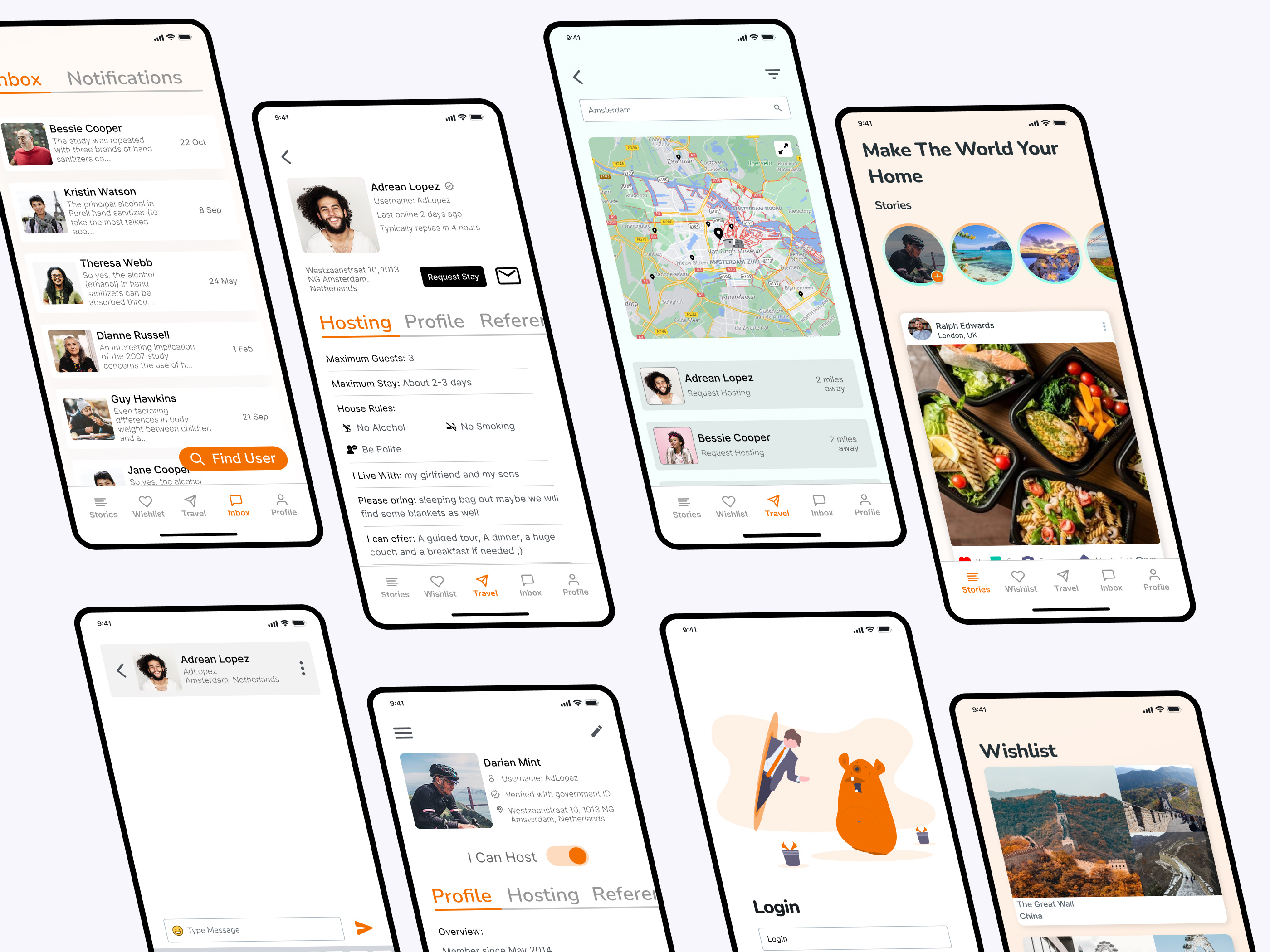 Couchsurfing AirBnB Concept by Ryan on Dribbble