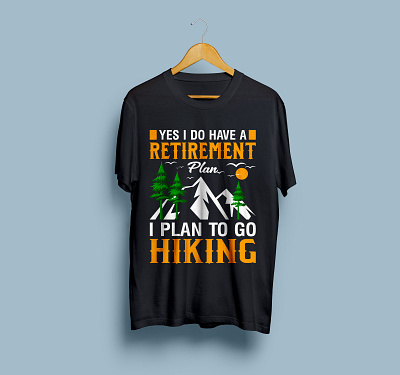 Hiking T-shirt Design branding design graphic design hiking t shirt design illustration t shirt t shirt design tshirtdesign