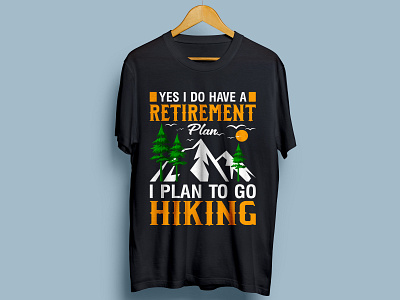 Hiking T-shirt Design branding design graphic design hiking t shirt design illustration t shirt t shirt design tshirtdesign