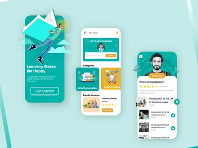 Edu Learn app branding design graphic design illustration logo typography ui ux vector