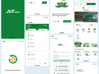 Redesign J&T Cargo App app logistics mobile mobile app redesign ui