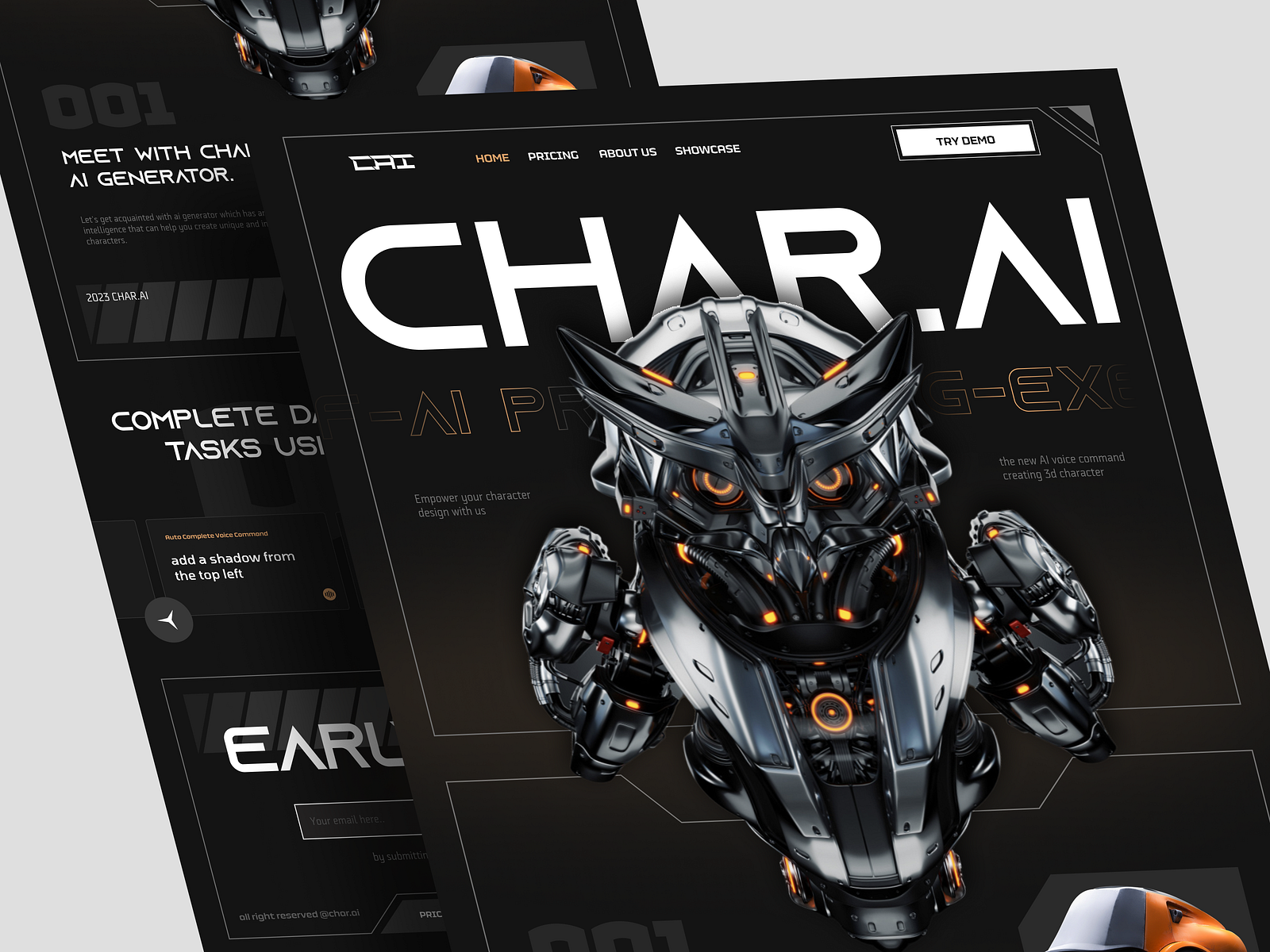 CHAR.AI - AI Character Generator by Adhitya Putra for Hatypo Studio on