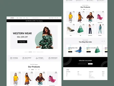 E-commerce Landing Page daily ui daily ui challenge dailyui e commerce ecommerce landing page landingpage ui ui ux web design