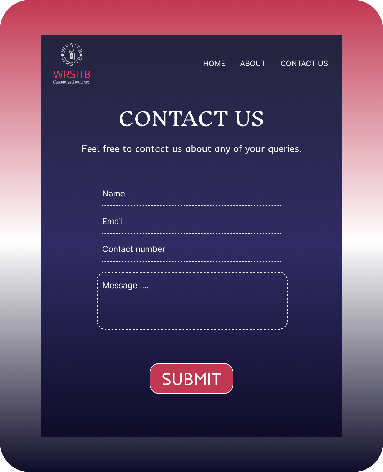 Daily UI #028 - Contact Us By Jehira Xavier On Dribbble