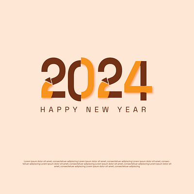 Happy New Year 2024 2024 design happy new year illustration new year typography