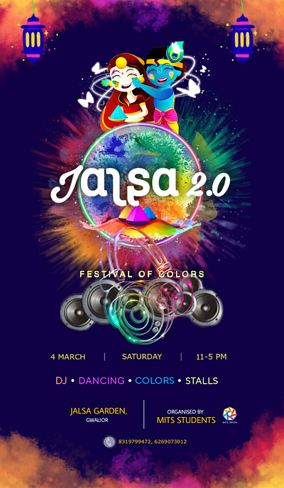 Jalsa 2.0 banner branding college fest design graphic design graphics illustration jalsa poster