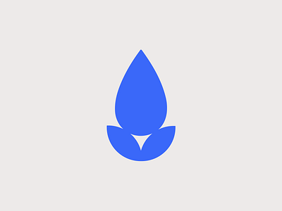 Unused logo for a water company aqua blue design drop droplet eco green leaf logo plant ripple simple tear vector water