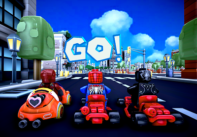 Lego Avengers Cart Game 3d animation app branding design illustration logo ui ux
